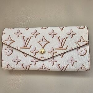 White and Brown Monogram Wallet